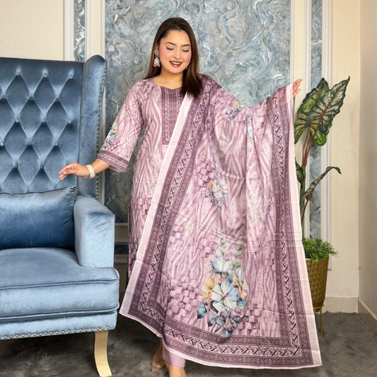 Soft Cotton Three Piece – Digital Print Summer Collection