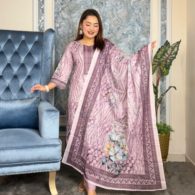 Soft Cotton Three Piece – Digital Print Summer Collection